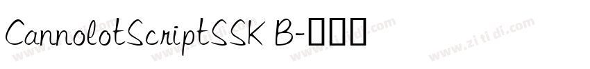 CannolotScriptSSK B字体转换